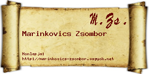 Marinkovics Zsombor névjegykártya